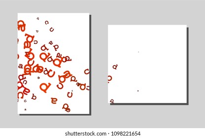 Light Orangevector template for landing pages. Booklet with textbox on colorful abstract background. The pattern can be used for any ad, booklets.