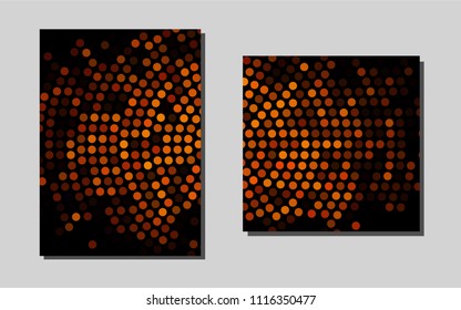 Light Orangevector template for landing pages. Beautiful colored sample in A4 size. The pattern can be used for any ad, booklets.