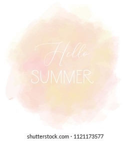 Light ornage pink pastel circle banner in summer