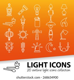 light outline icons