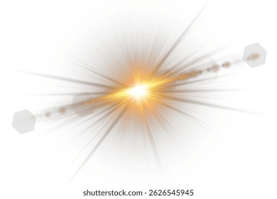 Light overlay suits outdoor images and product promos. Sun halo spreads softly in vector transparency. Glare spark flickers gently in morning-style shine. Shining light effect mimics sunrise