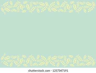 Light page template with leafy borders 
