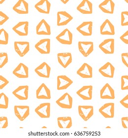 light painted color, graphic pattern of geometric shapes, triangles, arrows, with hands on white background