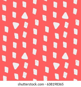 light painted color, graphic pattern of rectangular strokes and triangles with textures on a red background