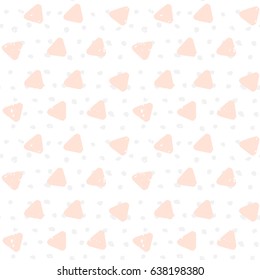 light painted color, graphic pattern of pink triangles with textures on a white background with gray dots