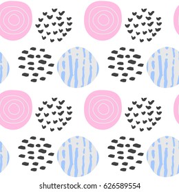light painted color pattern of circles with textures and shapes on a white background
