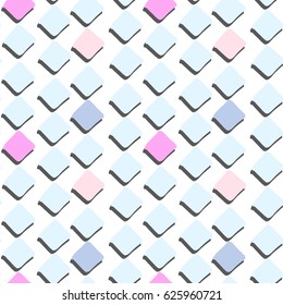 light painted color pattern of diamonds with textures on a white background