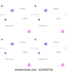 light painted color pattern of stripes and triangles on a white background