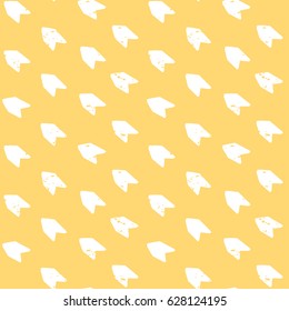 light painted color pattern of white rectangular arrows graphic with textures on orange background