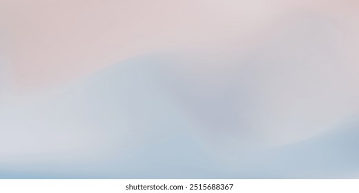 Fundo de gradiente de malha de vetor de cores azul claro pálido, cinza e rosa. Abstrato calmo e tranquilo digital aquarela crepúsculo céu conceito para primavera amanhecer design, inverno paisagem nublada, banner, superfície