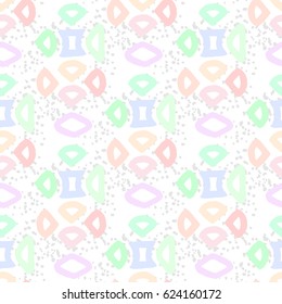 light, pale color pattern from the drawn geometric shapes on spotty background