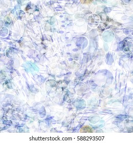 Light pale dynamic ovals. Seamless texture. Violet and white spots
