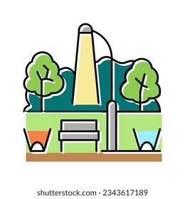 light park color icon vector. light park sign. isolated symbol illustration