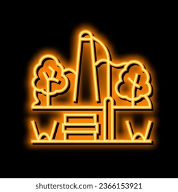 light park neon light sign vector. light park illustration