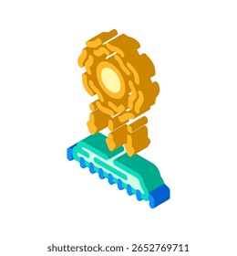 partículas de luz interagindo chip isométrico ícone vetor. partículas de luz interagindo chip sinal. símbolo isolado ilustração