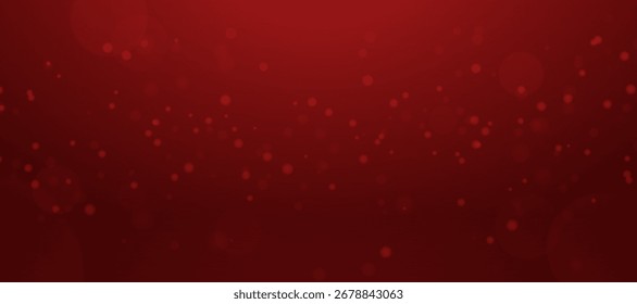 Partículas de luz sobre fondo abstracto rojo