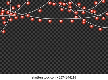 Light party background tranparant, illuminated greeting decoration glowing light effect on tranparant background. vector illustration - blur in the lighting
