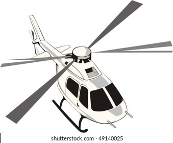 light passenger helicopter in flight