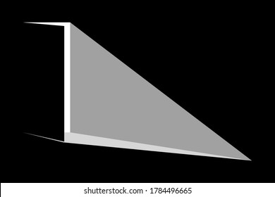 The light passing through the open door in а dark room. Light in dark room. Vector illustration.