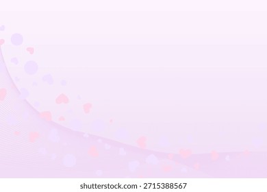 Light pastel backdrop featuring scattered heart shapes and soft abstract waves