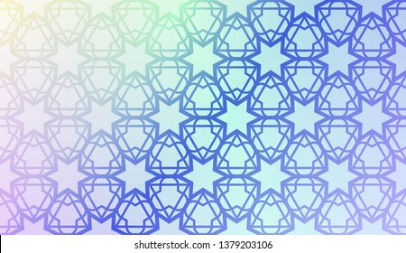 Light Pastel color Gradient Background with Geometric Pattern. For Your Graphic Invitation Card, Poster, Brochure. Vector Illustration