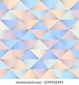 Light pastel colours triangles pattern. Abstract seamless geometric pattern. Geometric vector illustration