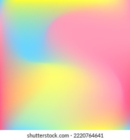 Malla de gradiente de fluido ondulado dinámico de paño claro. Fondo de degradado de curva borrosa y líquido neón. Arcoiris Multicolor Amarillo Feliz Textura borrosa. Fondo morado de color azul verde del agua.