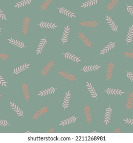 Helles pastellfarbenes Blumenmuster. Ein Muster für die Gestaltung von Textilien und Papier. Elegante Blätter von Berg-Asche. Drucken auf floralem Thema