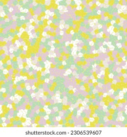 light pastel flower meadow seamless vector pattern