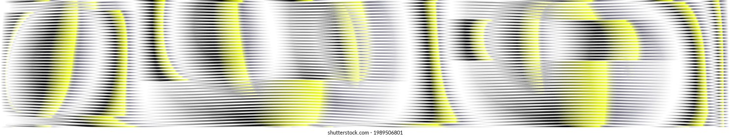 light pastel moire vector abstract banner with lines in trendy colors of the year yellow illuminating and ultimate gray. Interior decor, wall panel, mobile apps, business card, flyers, image of blog.