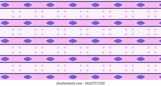 Light Pastel Seamless Tribal Pattern with Geometric Shapes