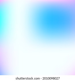 Light Pastel Violet Purple Gradient Backdrop. Liquid Lavender Indigo Color Dark Gradient Mesh. Cold Turquoise Blue Watercolor Pink Blurry Background. White Vibrant Trendy Bright Smooth Surface.