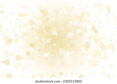 Light pattern with bokeh. Light yellow, Golden bokeh background. Scalable vector illustration. Pattern with circles of different scale and transparency with overlap for banners, web pages, ads