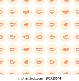 light pattern of female lips
