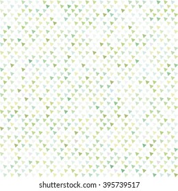 light pattern with green triangles on white background