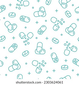 light pattern medicine pills capsules in vector
