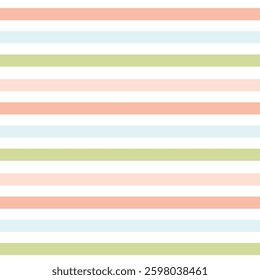 light peach, light green stripes and white background