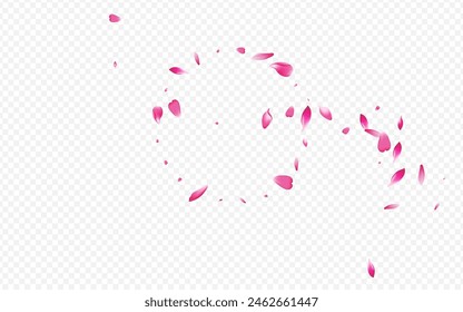 Light Peach Vector Transparent Background. Confetti Fly Cover. Sakura Fresh Illustration. Rosa Japanese Backdrop. Bright Tree SummerDrop Banner.