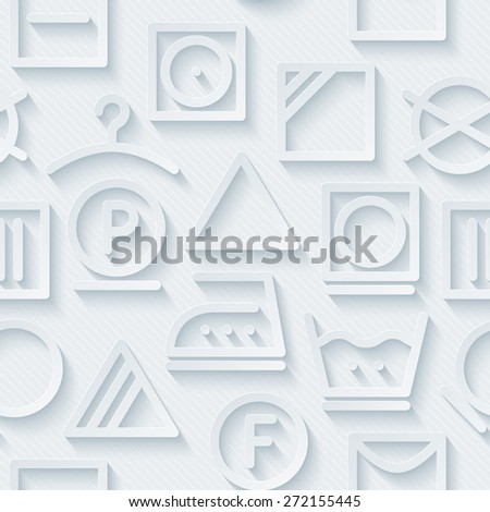 Light perforated paper with cut out effect. 3d laundry seamless background. Vector EPS10.