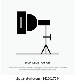 Light, Photo, Photography, Studio solid Glyph Icon vector