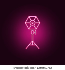 light for photography icon. Elements of Spotlight in neon style icons. Simple icon for websites, web design, mobile app, info graphics