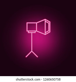 light for photography icon. Elements of Spotlight in neon style icons. Simple icon for websites, web design, mobile app, info graphics