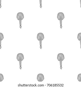 Light pigtail.Back hairstyle single icon in monochrome style vector symbol stock illustration web.