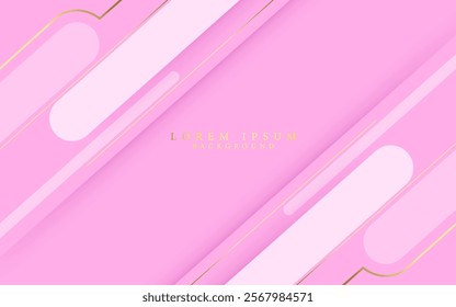 light pink abstract modern and creative luxury background.golden lines decorative geometric digital futuristic business card,cover design and wallpaper element vector illustration.