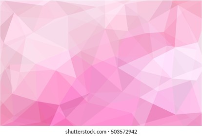 Light pink abstract polygonal background. An elegant bright illustration with gradient. Triangular pattern for your business design.