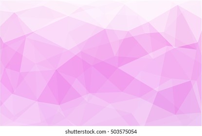 Light pink abstract polygonal template. Geometric illustration in Origami style with gradient.  The best triangular design for your business.