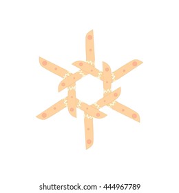 Light pink abstract shape icon in cartoon style on a white background