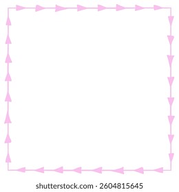 Light Pink Arrow Border for Photo Framing and Creative Layouts