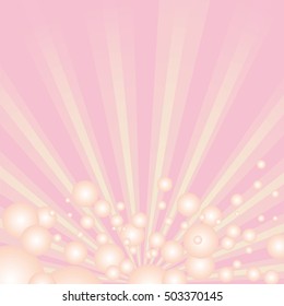 Light pink  background with  bubbles.
