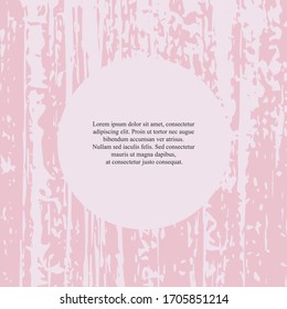 Light pink background, hand-drawn vertical strokes with a brush, daub, grunge, stylish design, copy space, card. Vector.
